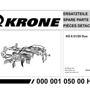 Krone Ks6.51 20 Duo Parts Manual