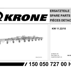 Krone Kw11.22 10 Parts Manual