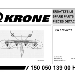 Krone Kw5.52 4X7T Parts Manual