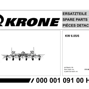 Krone Kw6.05 6 Parts Manual