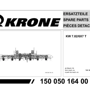 Krone Kw7.82 6X7 Parts Manual