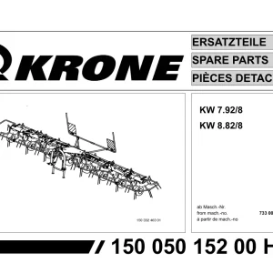 Krone Kw7.92 8 8.82 8 Parts Manual