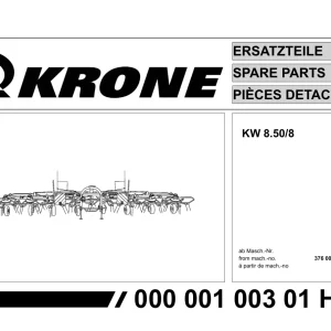 Krone Kw8.50 8 Parts Manual