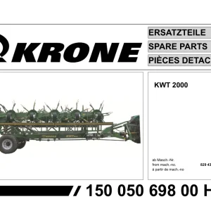 Krone Kwt 2000 2000 Parts Manual