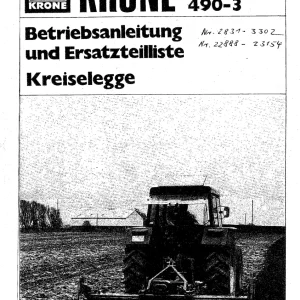Krone Kreiselegge Parts Manual