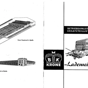 Krone Lademeister 65 Wagon Parts Manual