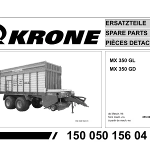 Krone Mx 350 Gl Gd Wagon Parts Manual