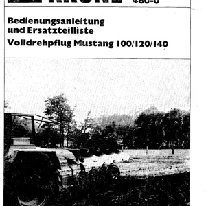 Krone Mustang 100 120 140 Parts Manual
