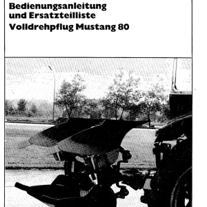 Krone Mustang 80 Parts Manual