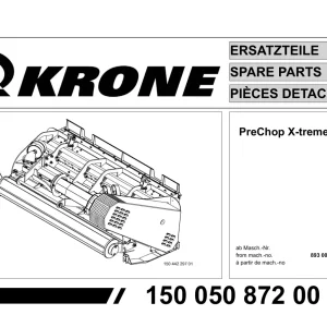 Krone X Treme Parts Manual