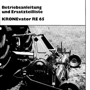Krone Re65 Parts Manual