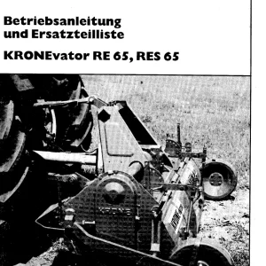 Krone Re65 Res65 Parts Manual