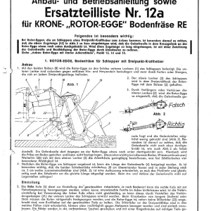 Krone Egge Parts Manual