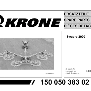 Krone Swadro 2000 2000 Parts Manual