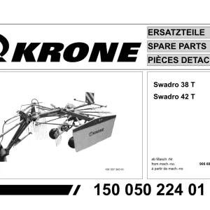 Krone Swadro 38 42 T Parts Manual