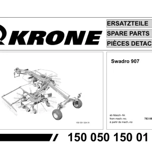 Krone Swadro 907 Parts Manual