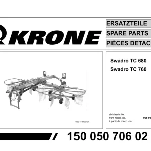 Krone Swadro Tc 680 760 Parts Manual