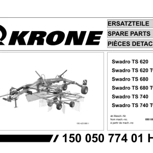 Krone Swadro Ts 620 680 740 Parts Manual