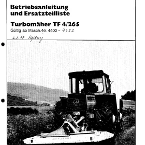 Krone T4 265 Disc Mower Parts Manual