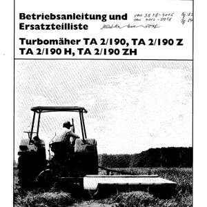 Krone Ta2 190 Z H Zh 1983 Disc Mower 1983 Parts Manual