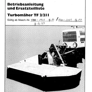 Krone Tf2 211 Disc Mower Parts Manual