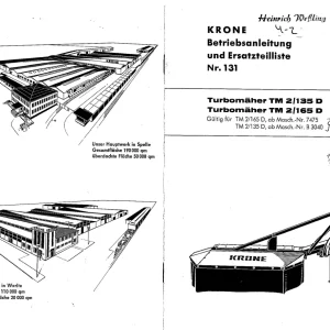 Krone Tm2 135 2 165 Disc Mower Parts Manual