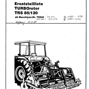 Krone Trs85 120 Parts Manual