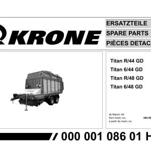 Krone Titan 6 44 6 48 R 44 R 48 Gd Wagon Parts Manual