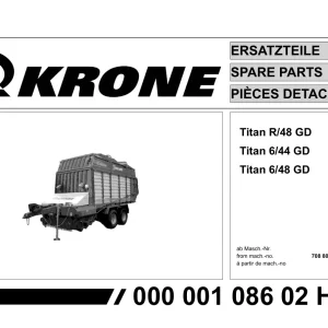 Krone Titan 6 44 6 48 R 48 Gd Wagon Parts Manual