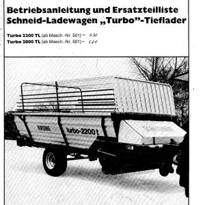 Krone Turbo 2200 2800 Tl Wagon Parts Manual