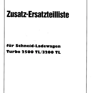 Krone Turbo 2500 3200 Tl Wagon Parts Manual