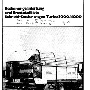 Krone Turbo 3000 4000 Wagon Parts Manual
