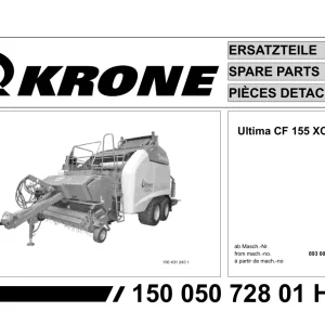 Krone Ultima Cf155 Xc Parts Manual