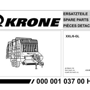 Krone Xxl 6 Gl Wagon Parts Manual
