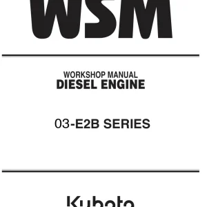 Kubota 03 E3B 2008 Service Manual