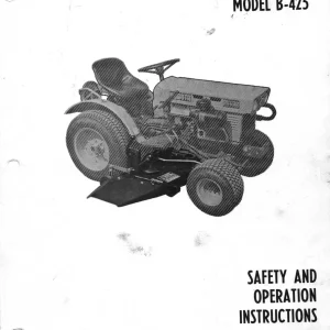 Kubota B425 Mower Parts Manual