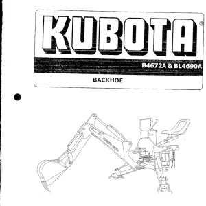 Kubota B4672A Bl4690A Parts Manual
