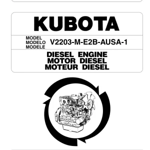 AUSA Kubota V2203 M E2B 1 2008 Parts Manual