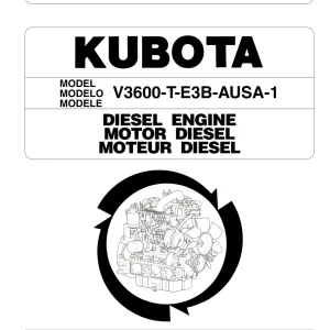 AUSA Kubota V3600 T E3B 1 2008 Parts Manual