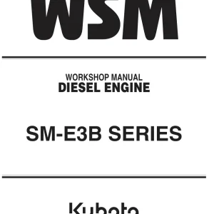 Kubota Sm E3B 2011 Service Manual