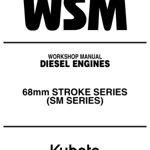 Kubota Wsm 68Mm Sm 2006 Service Manual