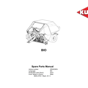 Kuhn Bio Zra053En 2010 Parts Manual