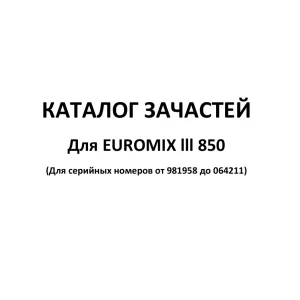 Kuhn Euromix Iii 850 Parts Manual