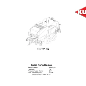 Kuhn Fbp2135 2011 Parts Manual