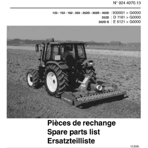 Kuhn Hrb122 152 182 202 252D 302D 402D 352D 302 Parts Manual
