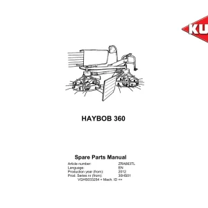 Kuhn Haybob 360 Parts Manual