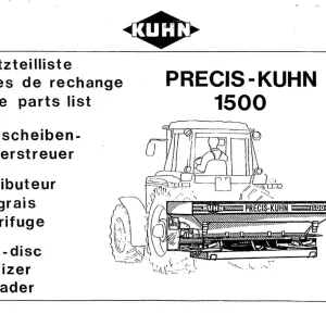 Kuhn Precis 1500 Parts Manual