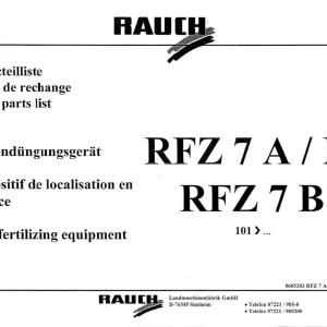 Kuhn Rfz7 Parts Manual
