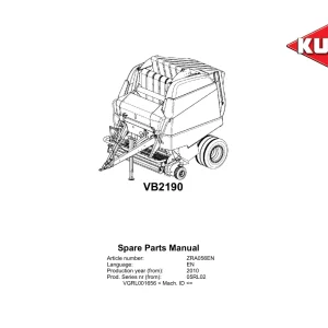 Kuhn Vb2190 2010 Parts Manual