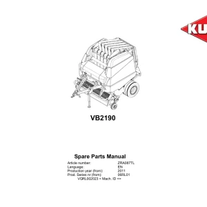 Kuhn Vb2190 2011 Parts Manual